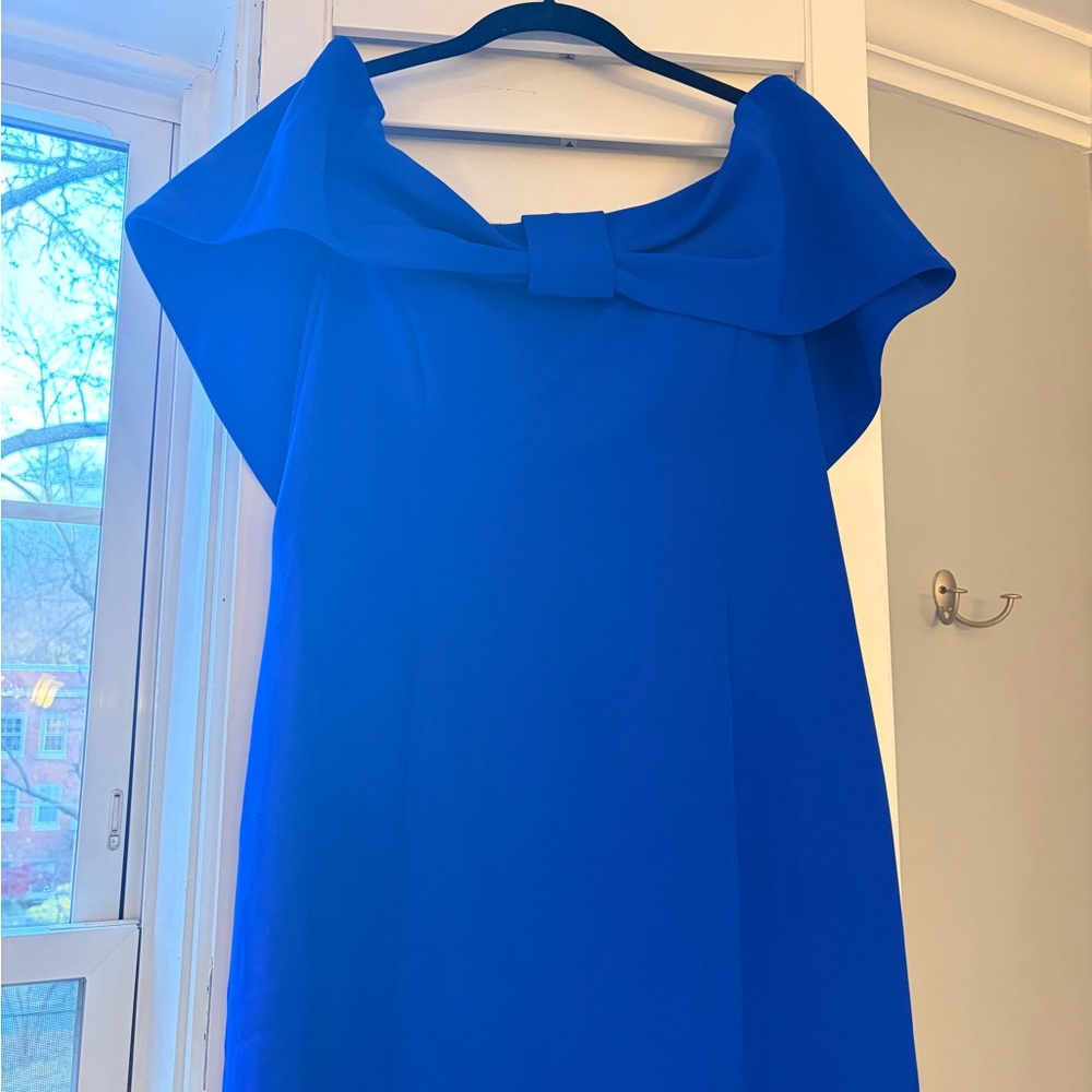 Alexander 767 Chic Royal Blue Off Shoulder Mermaid Hem Maxi Evening Gown Sz12